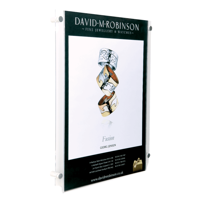 Acrylic Wall Mounted Poster Kit