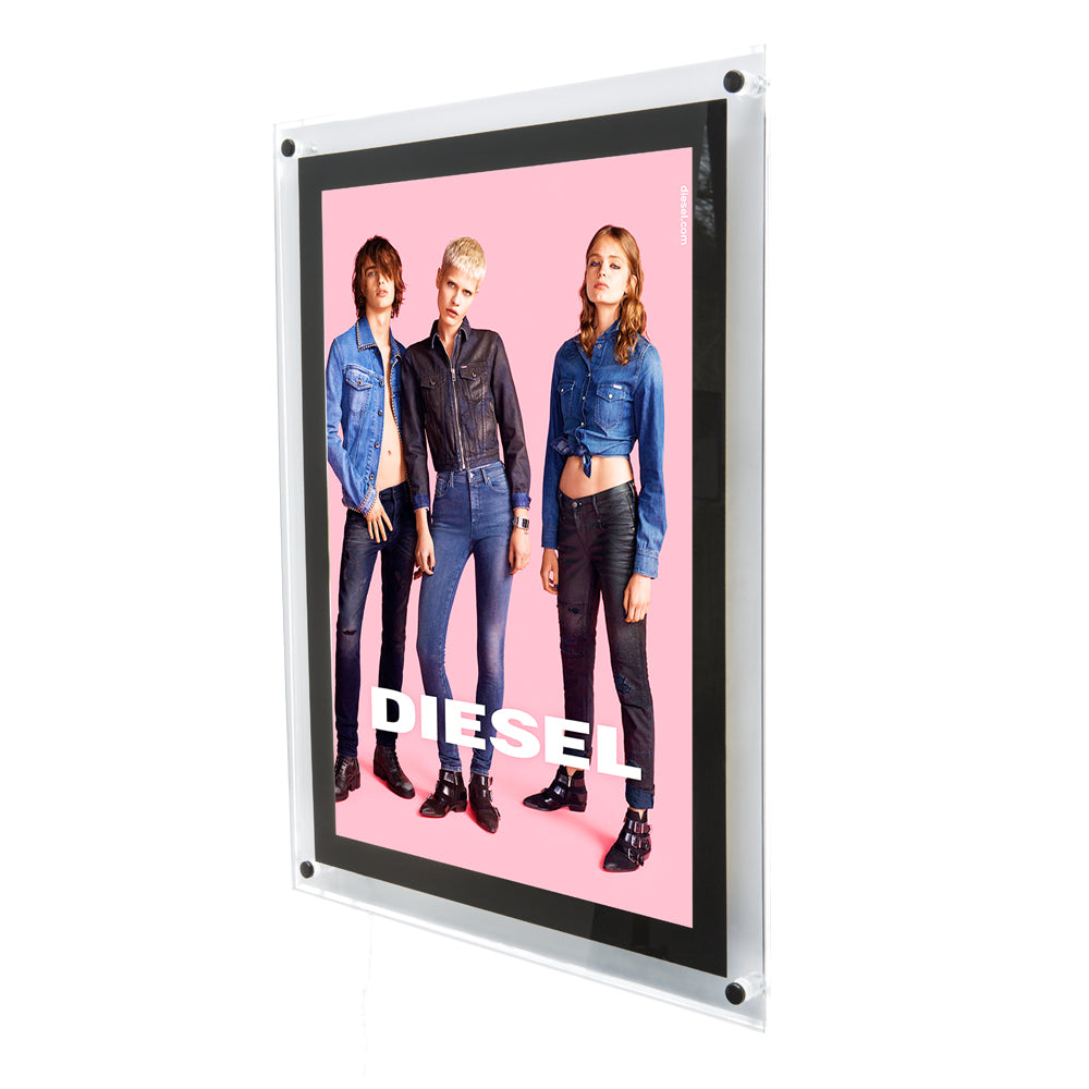 LED Illuminated Poster Kit Wall Mounted