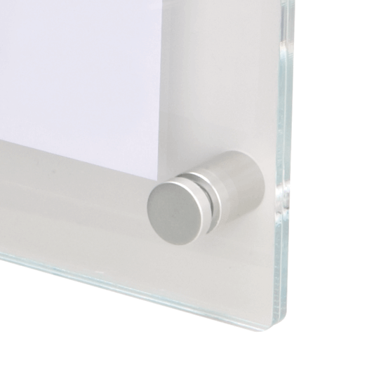 Acrylic Panel Point Support Acrylic Wall Mounted Panel Poster Kit – VisualDisplays