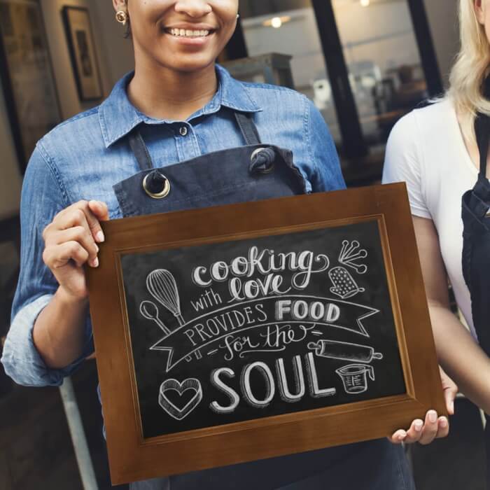 Chalkboard with Dark Wood Frame