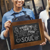 Chalkboard with Dark Wood Frame
