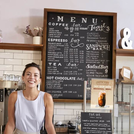 Chalkboard with Dark Wood Frame